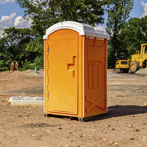 how often are the porta potties cleaned and serviced during a rental period in San Simeon CA